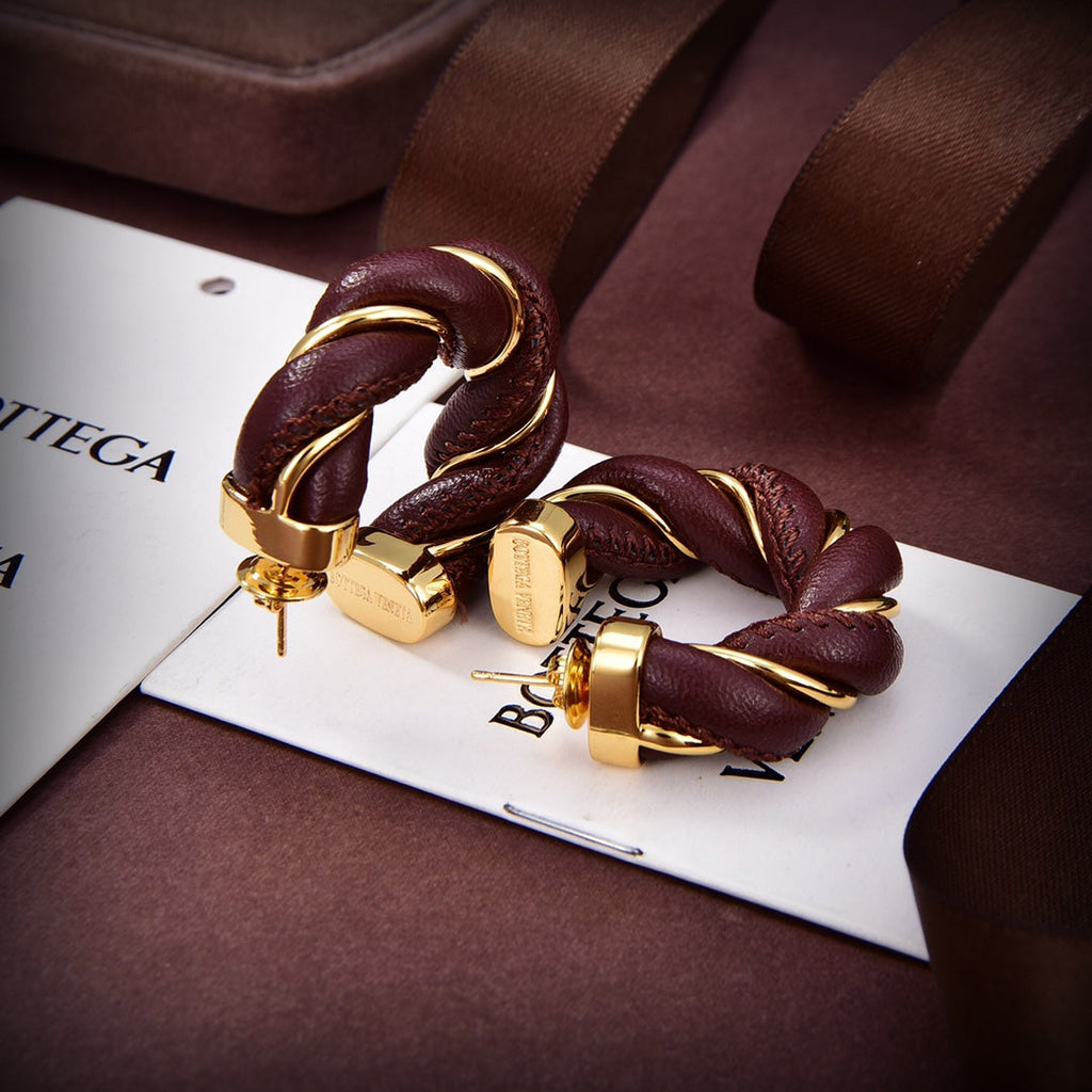 18K BVLGARI Brown Earrings