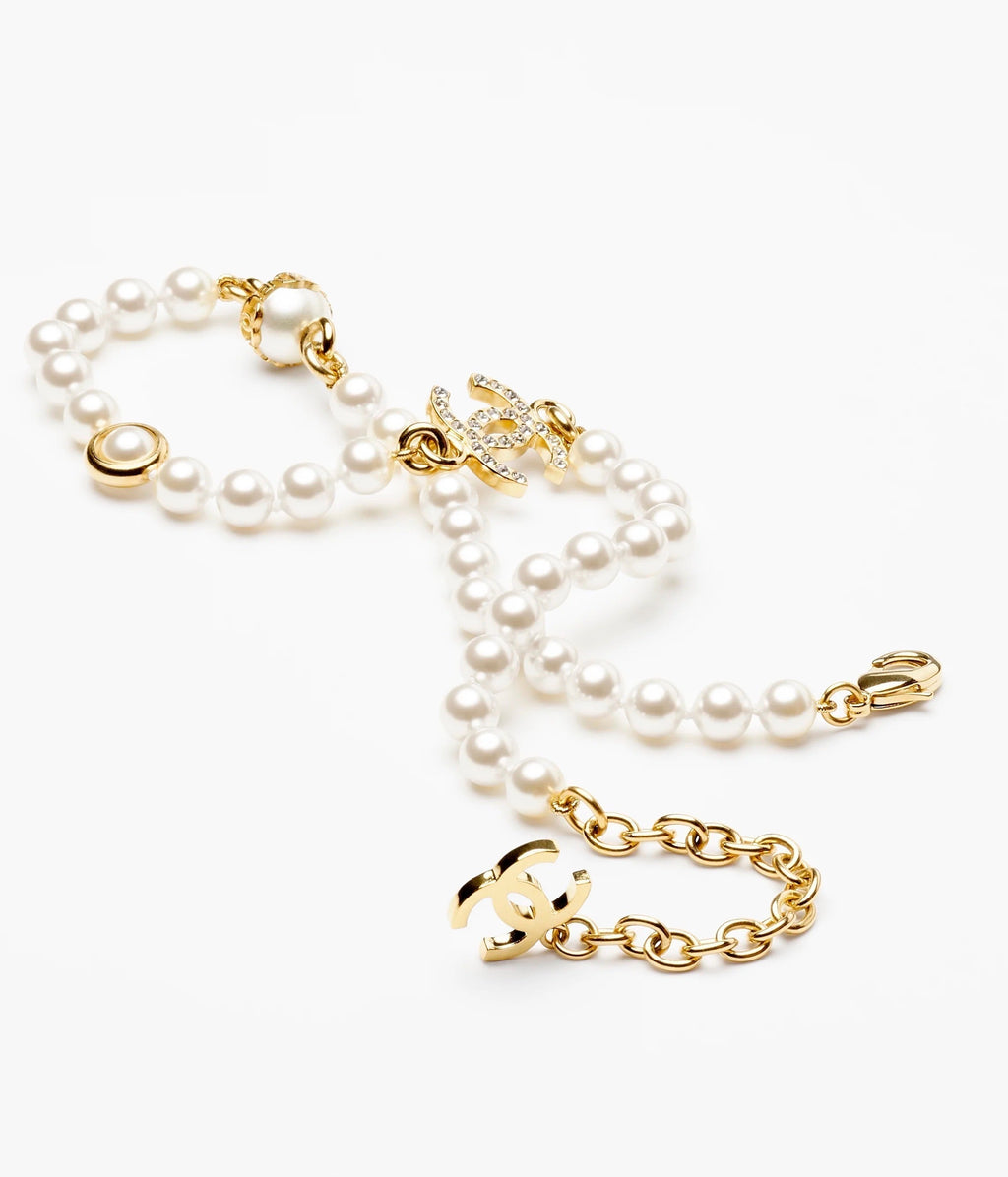 18K  Chanel Pearl Chain Necklace