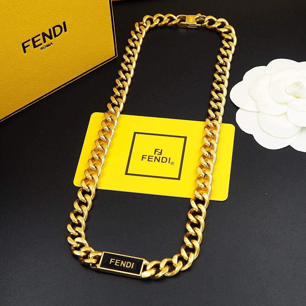 18K Fendi Chain Necklace