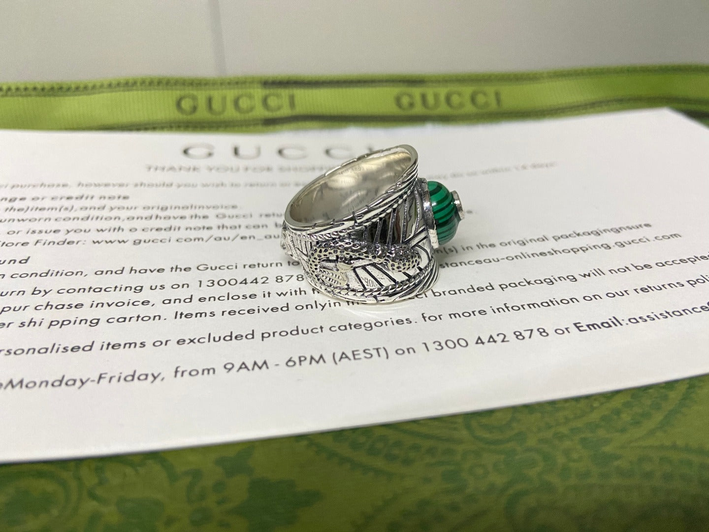 Double Gucci Garden Snake Interlocking Gucci Ring