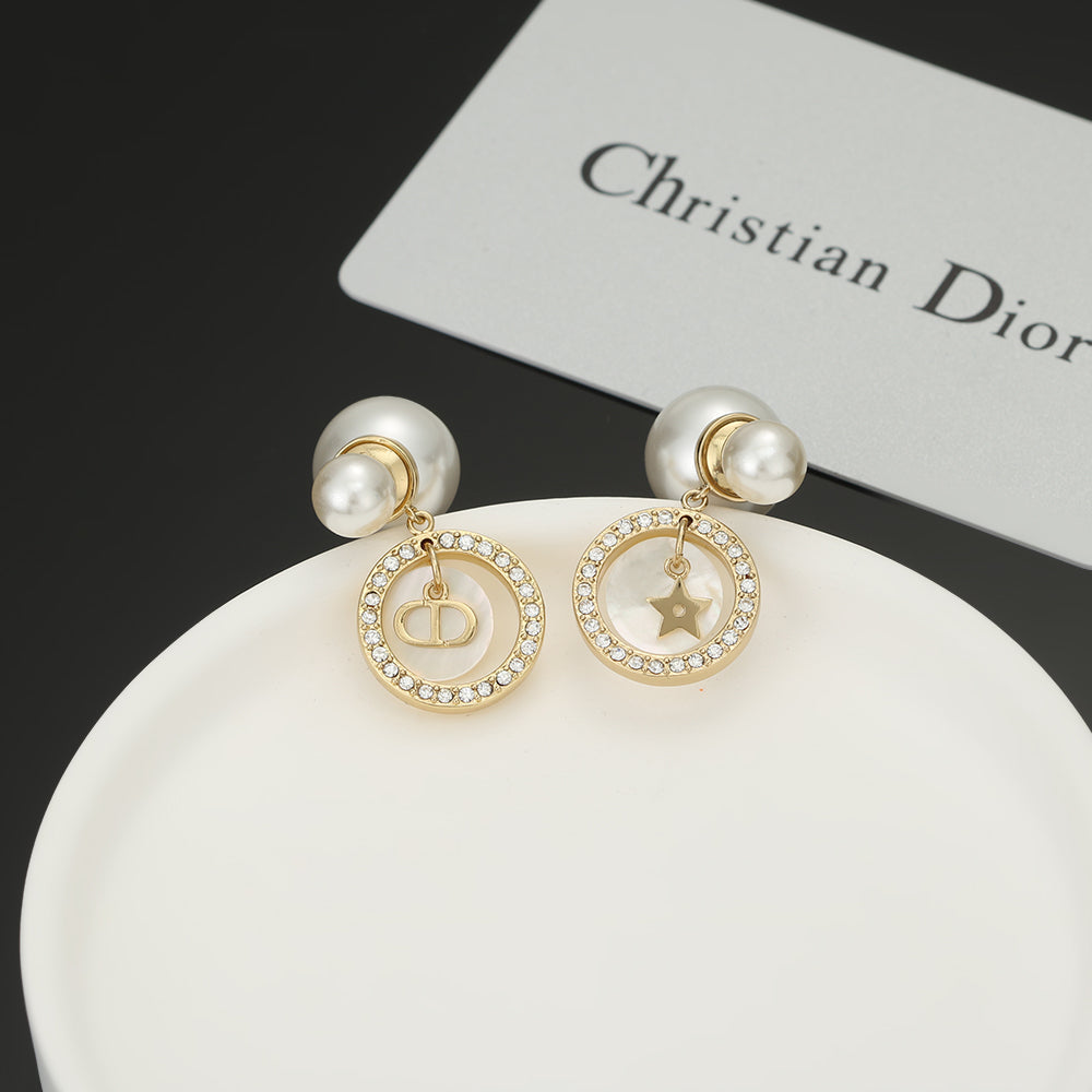 18K Dior Tribales Pearl Earrings