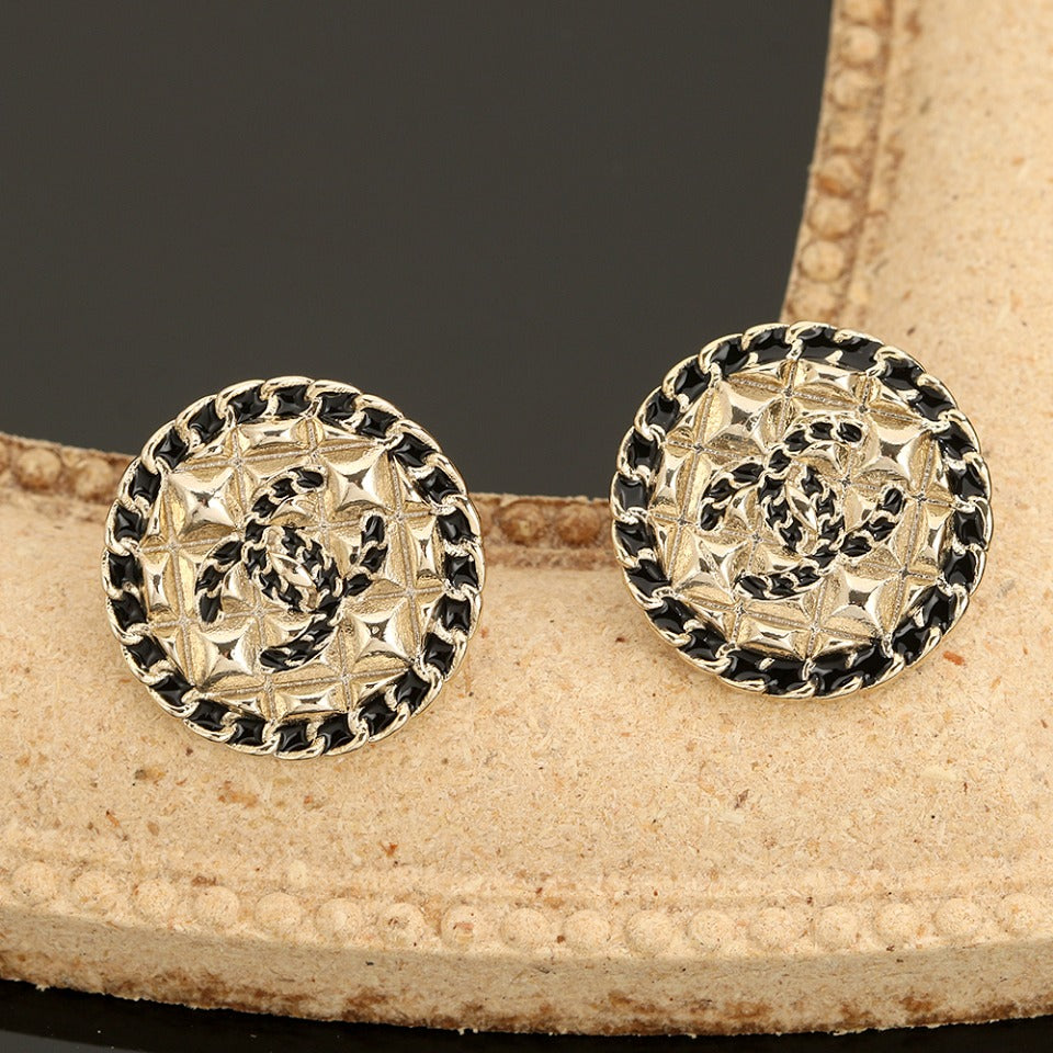 18K  Chanel Strass Earrings