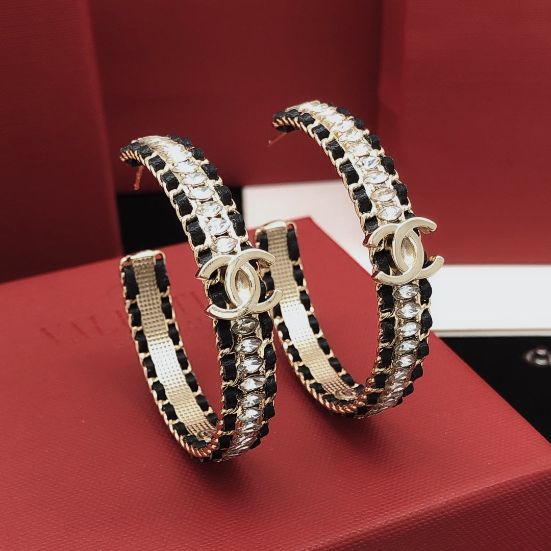 18K  Chanel Strass Earrings