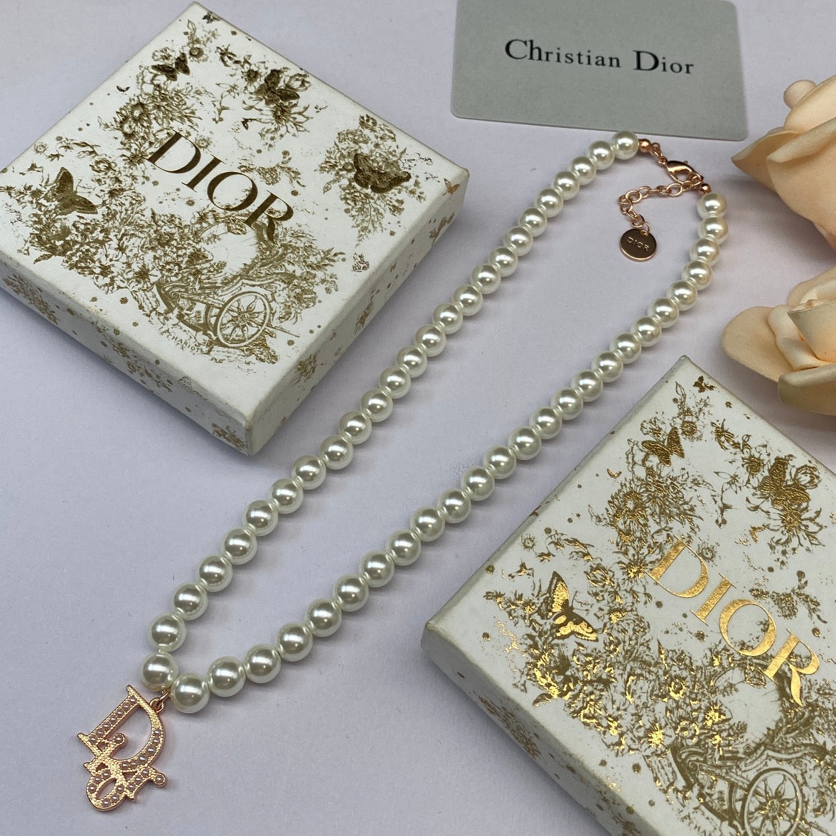 18K Dior Pearl Necklace