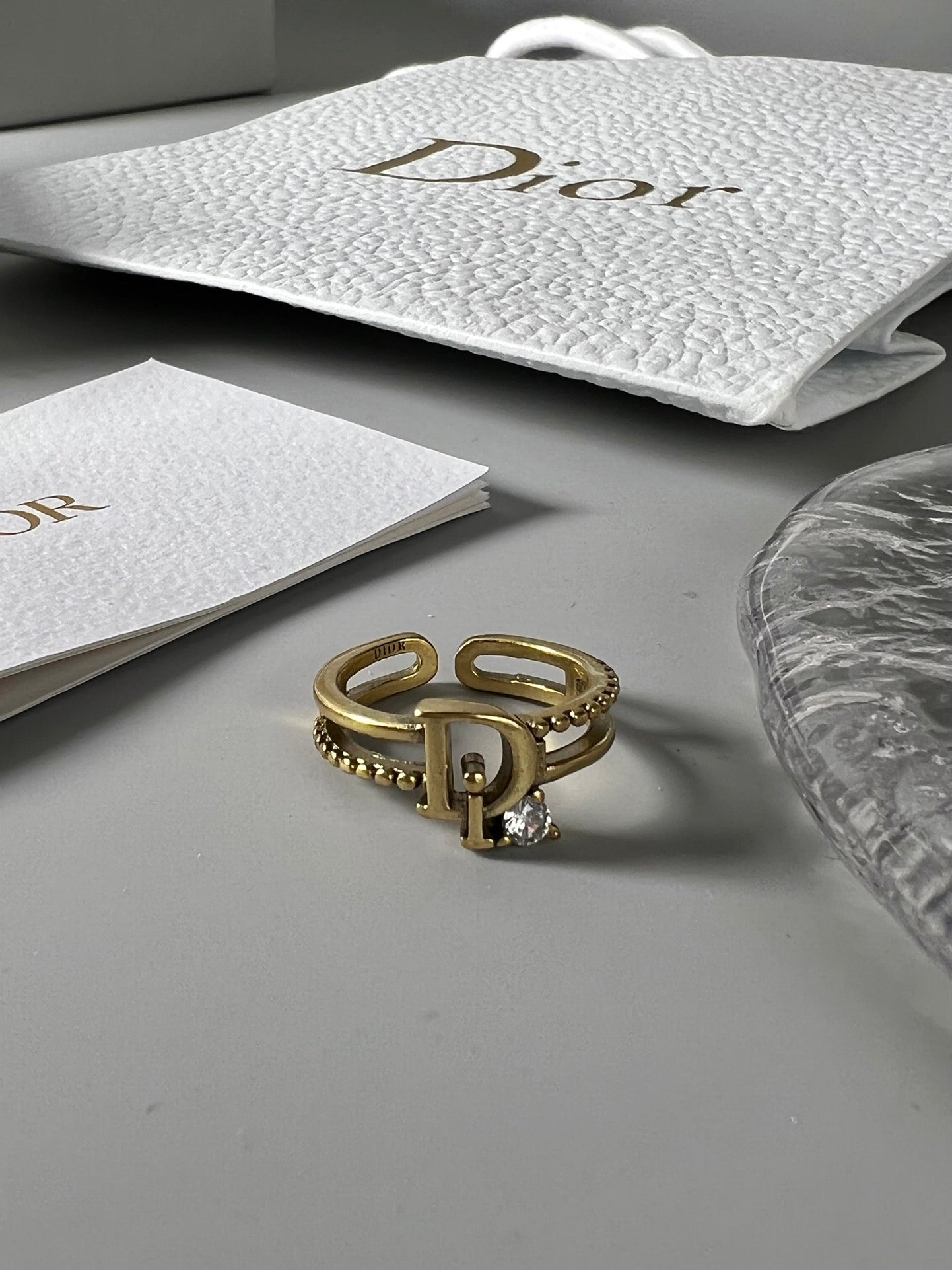 18K Dior Crystal Rings