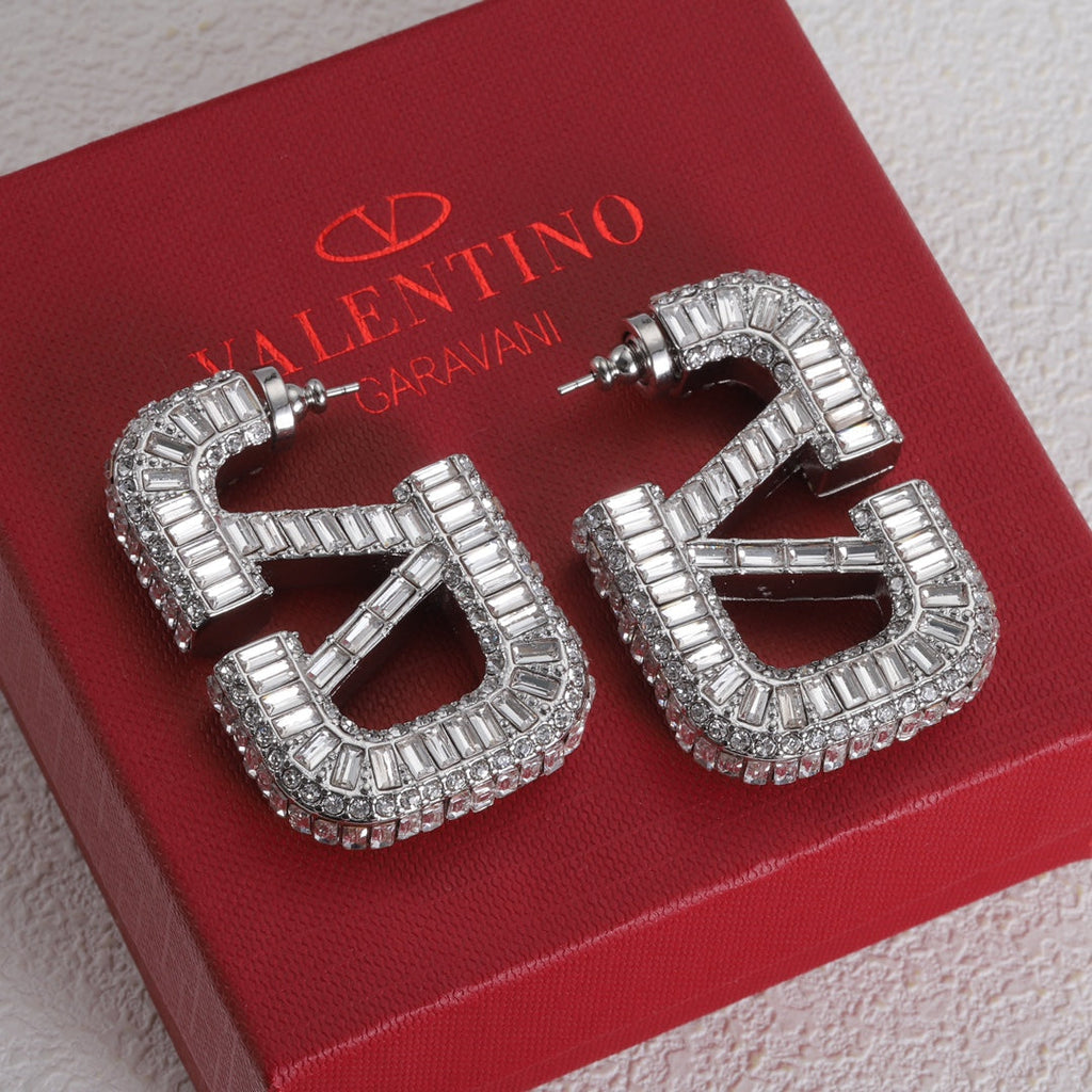 18K Valentino Crystals Earrings