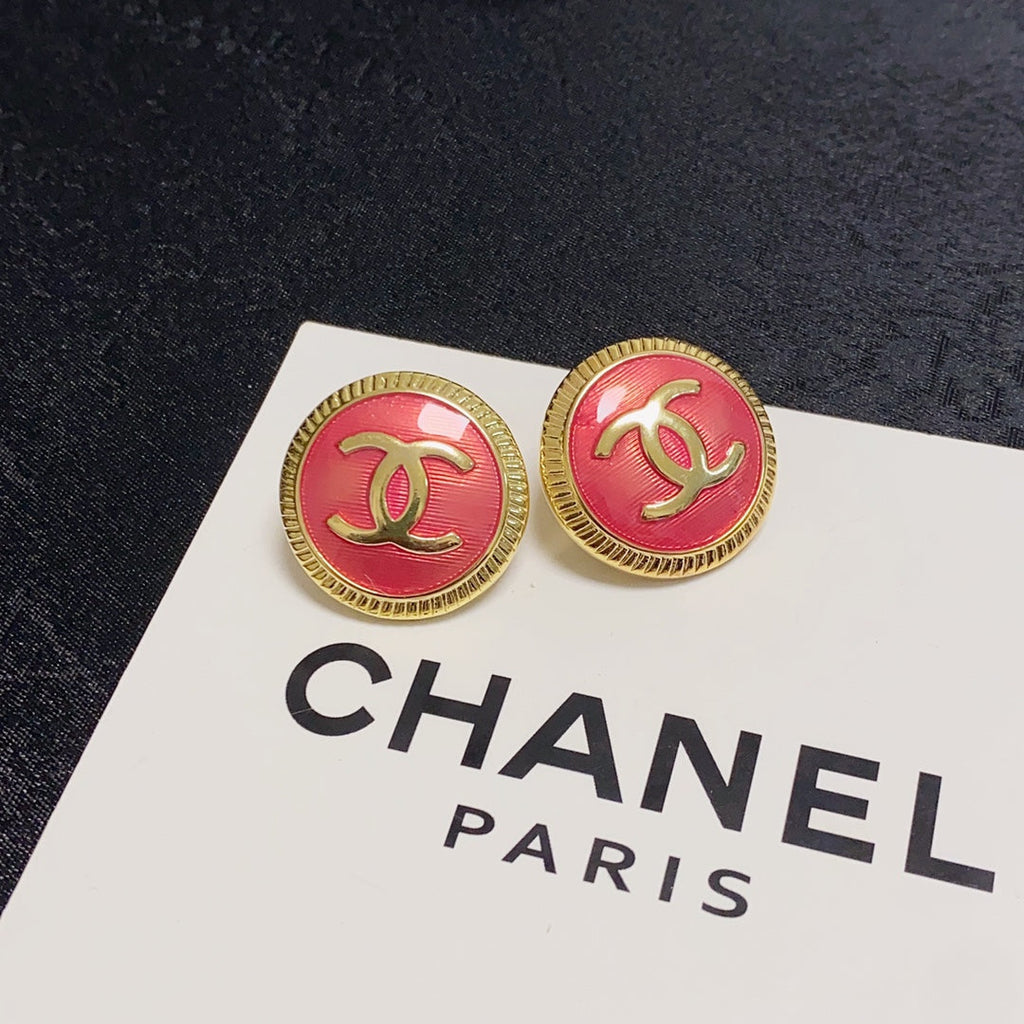 18K  Chanel Red Earrings