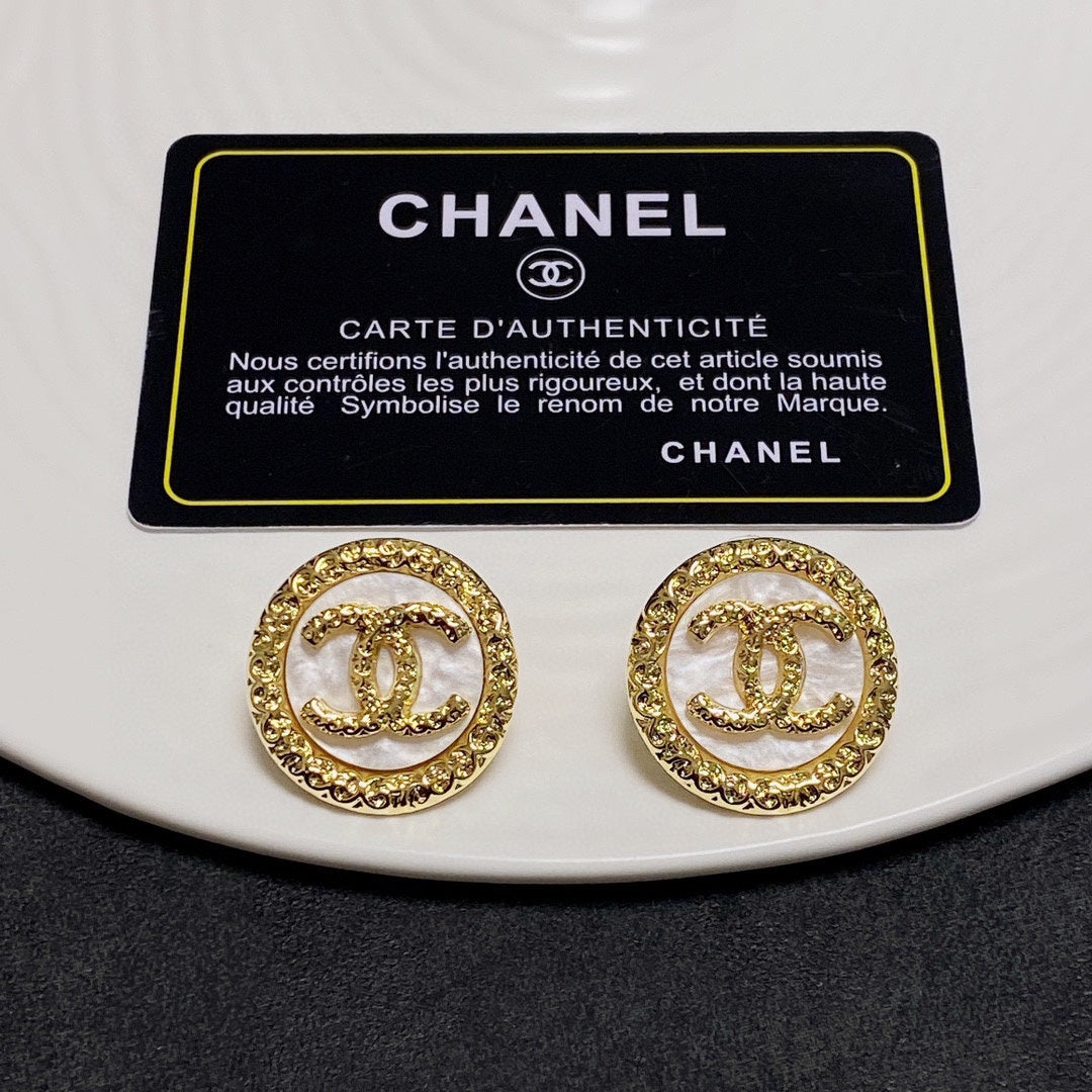 18K  Chanel Crystal Earrings