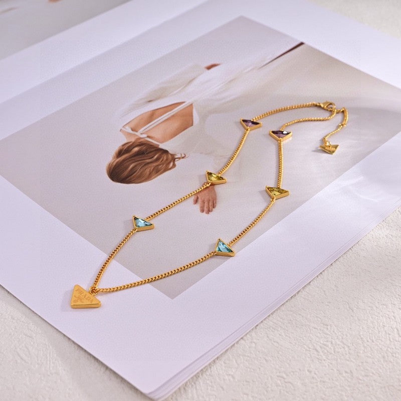 18K Prada Eternal Gold Semi-Precious Stones Necklace