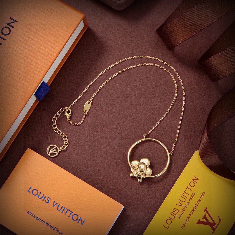 18K Louis Vuitton Vivienne Swinging Necklace
