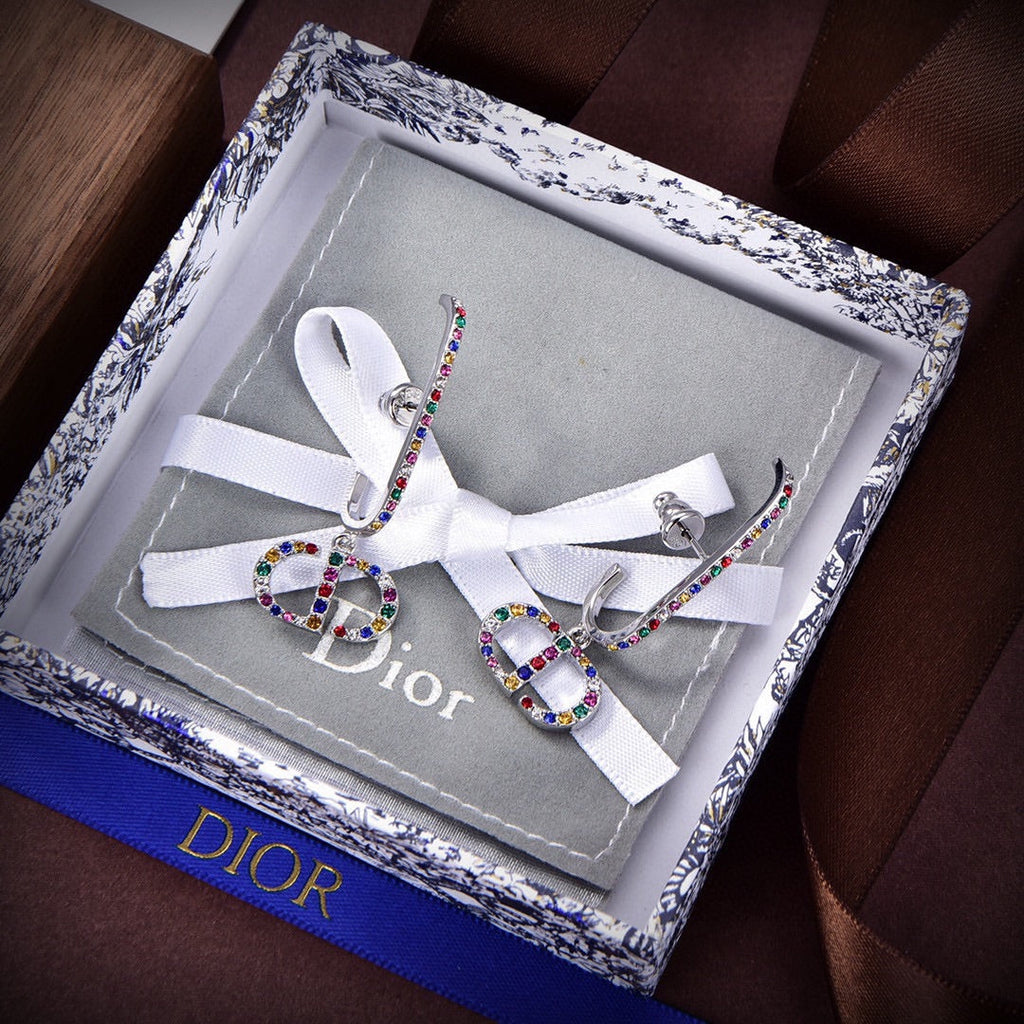 18K Dior 30 Montaigne Crystals Earrings