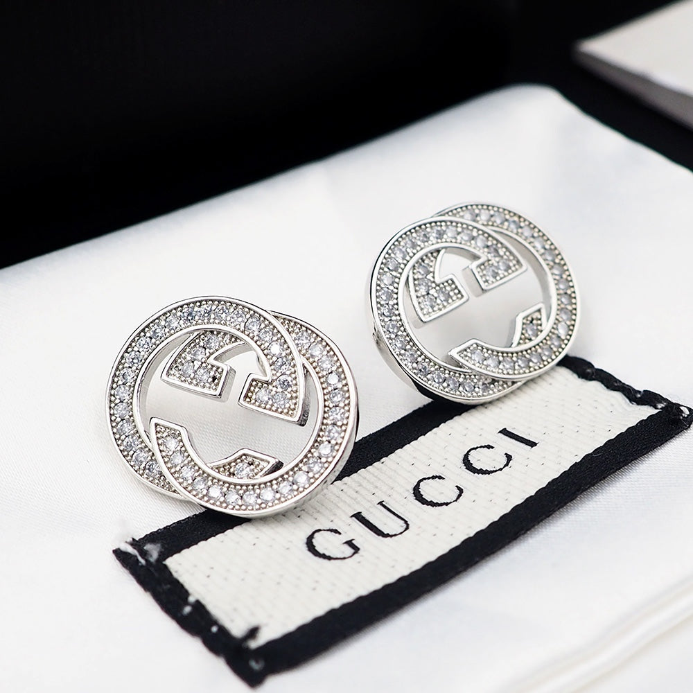 18K Double Gucci Diamonds Earrings