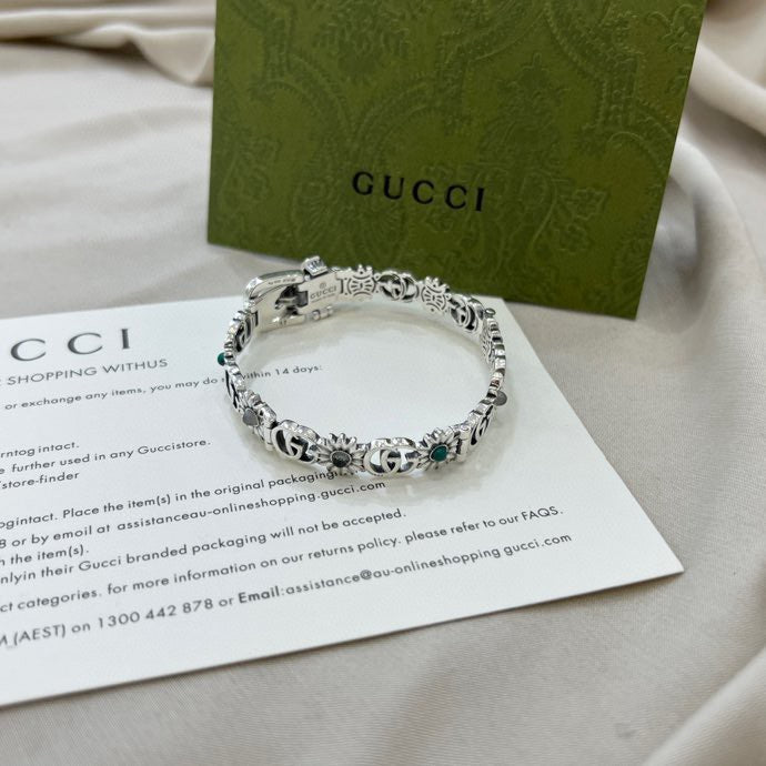 Double Gucci Flowers Bracelet