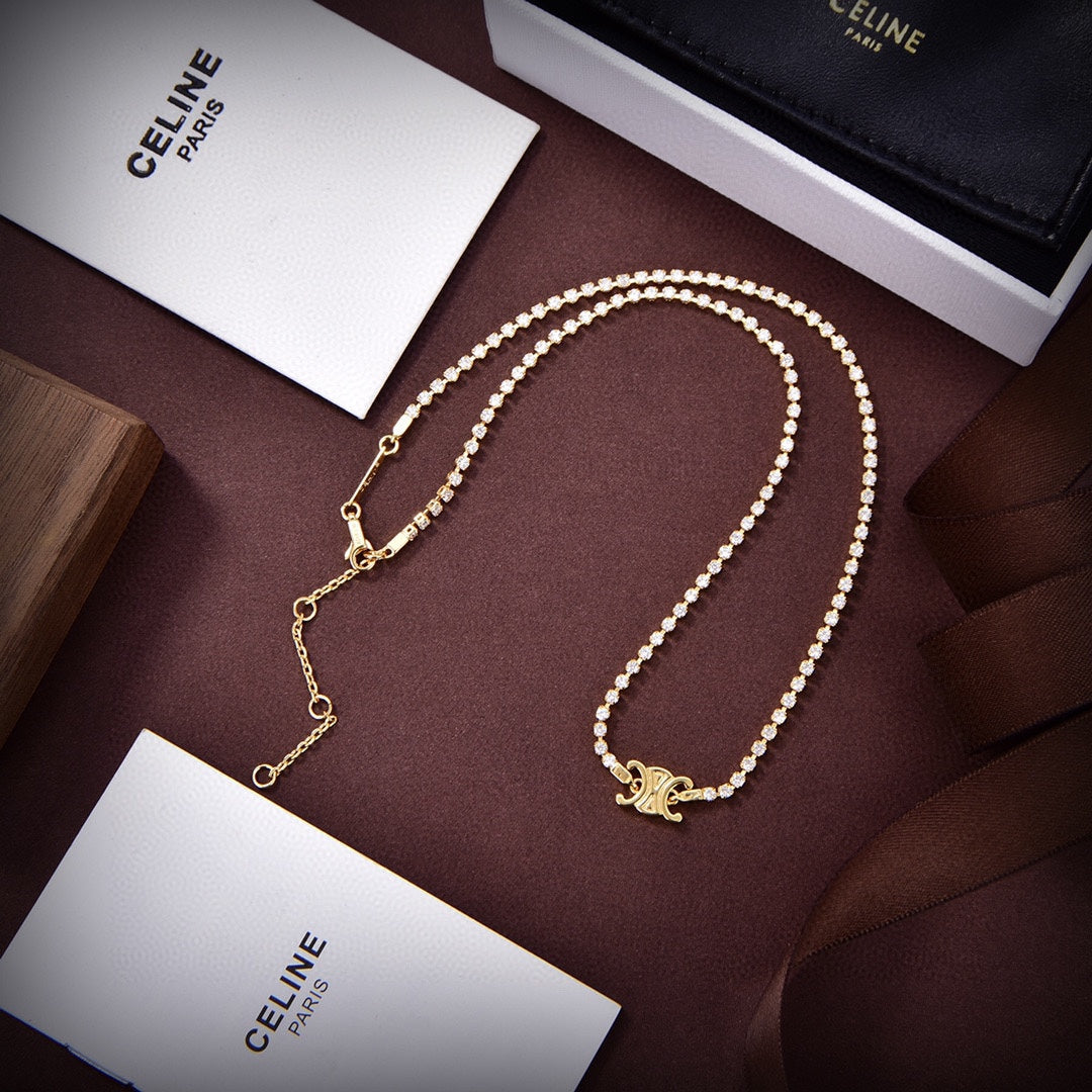 18K Celine Crystals Necklace