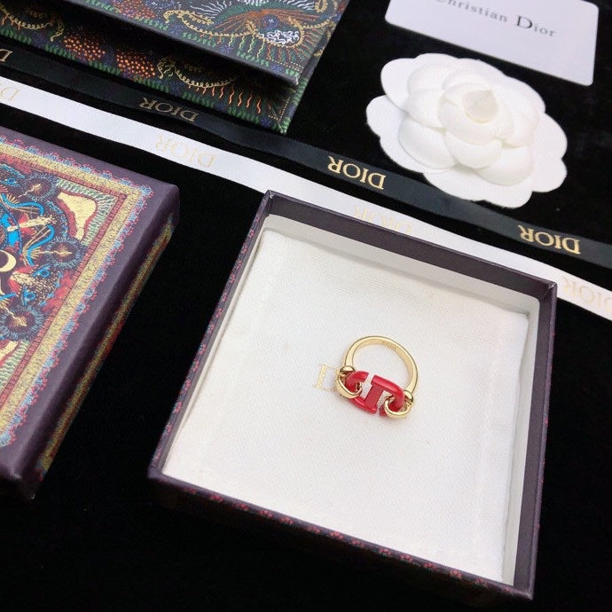 18K Dior Red Heart Ring