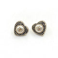 18K  Chanel Heart Crystals Earrings