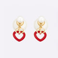 18K Dior Heart Valentine Earrings