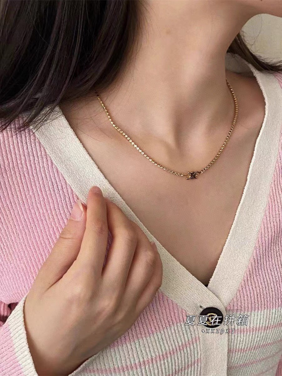 18K Celine Crystals Necklace