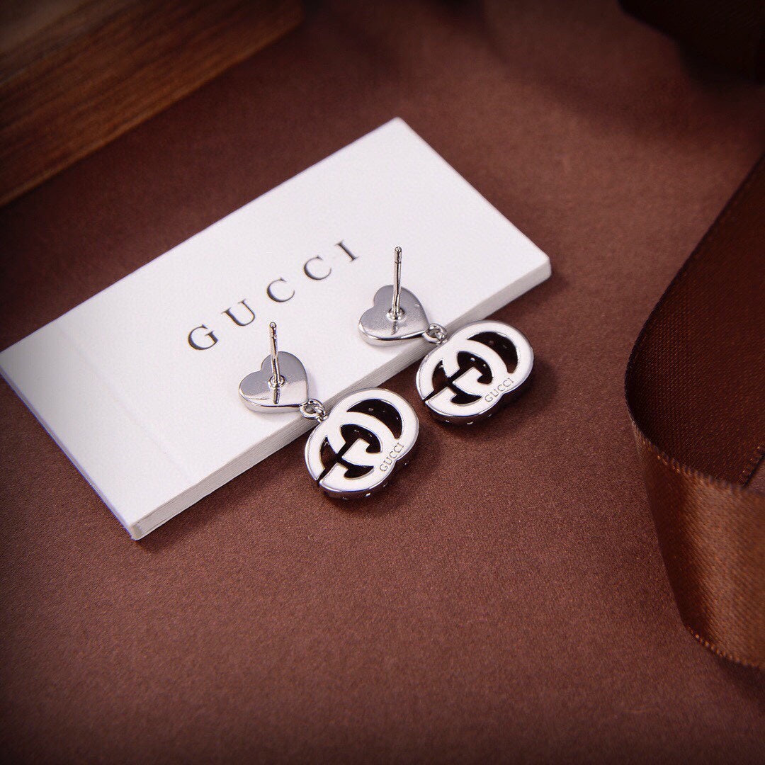 18K Double Gucci Running Earrings