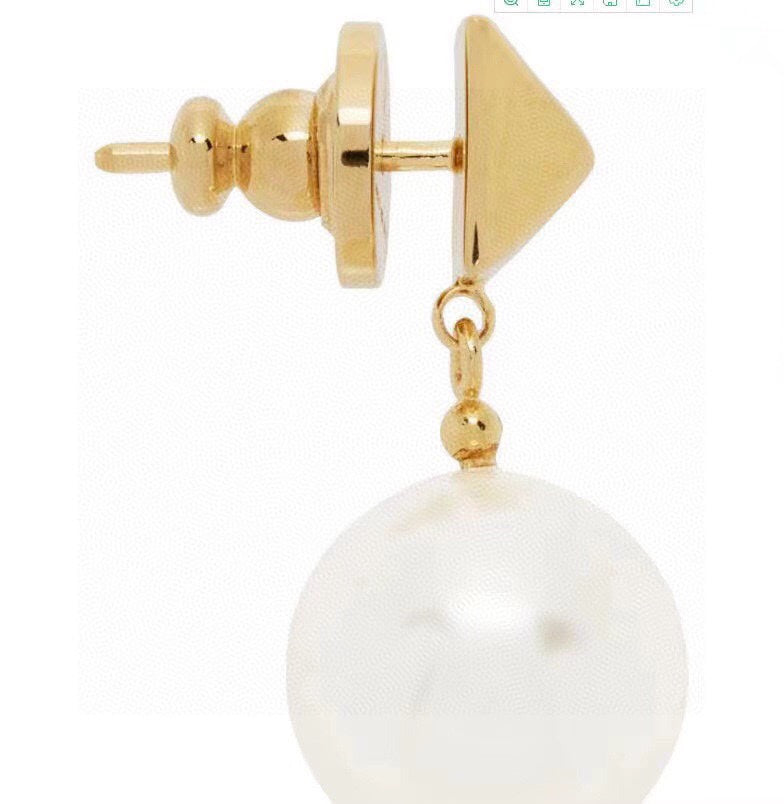 18K Valentino Pearl Earrings