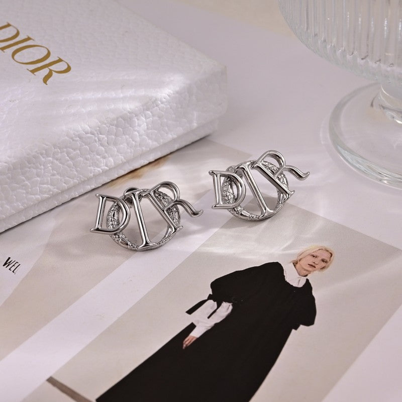 18K Dior White Gold Earrings