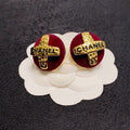 18K  Chanel Red Yellow Gold Earrings