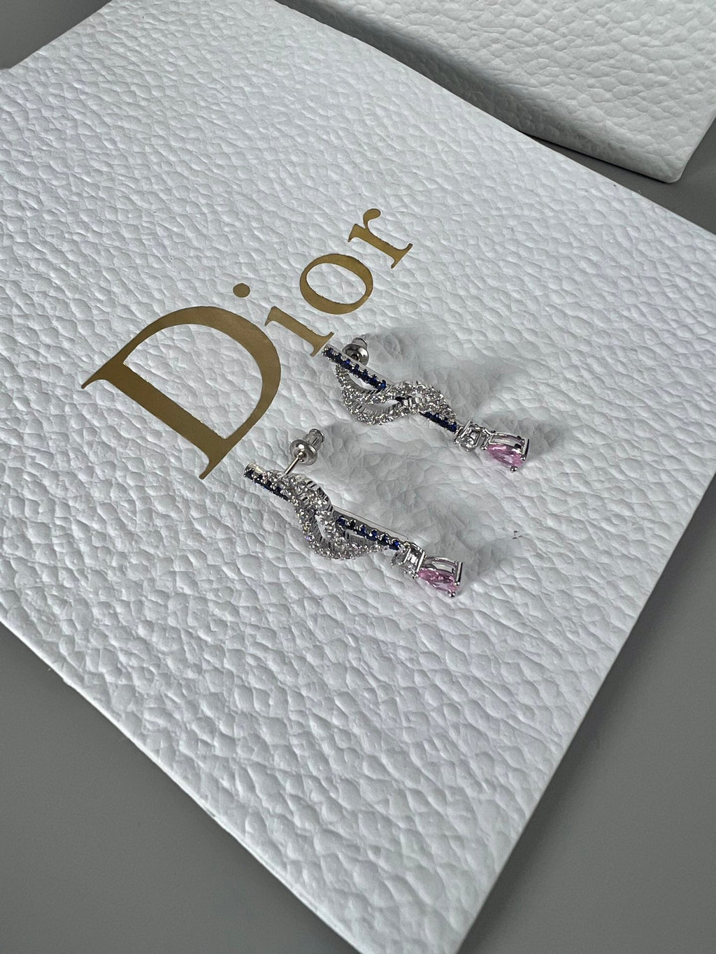 18K Dior Vintage Purple Crystal Earrings