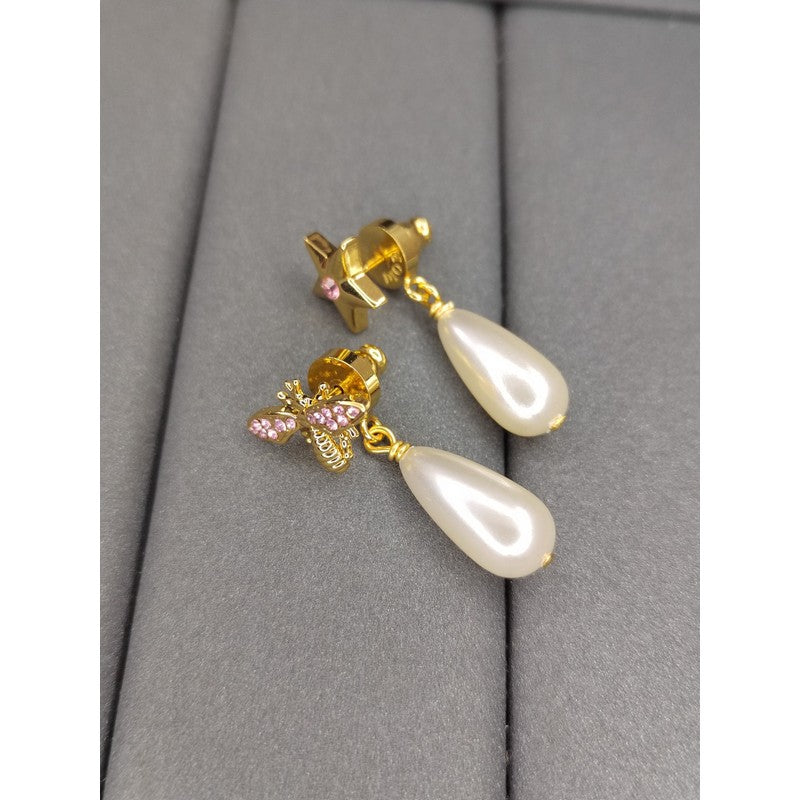 18K Dior Pearl Earrings