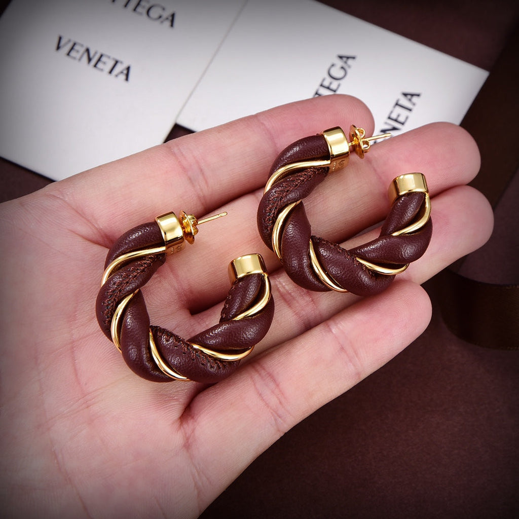 18K BVLGARI Brown Earrings