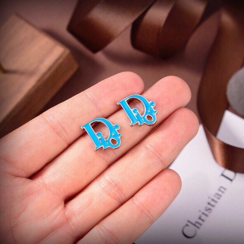 18K Dior Blue Earrings