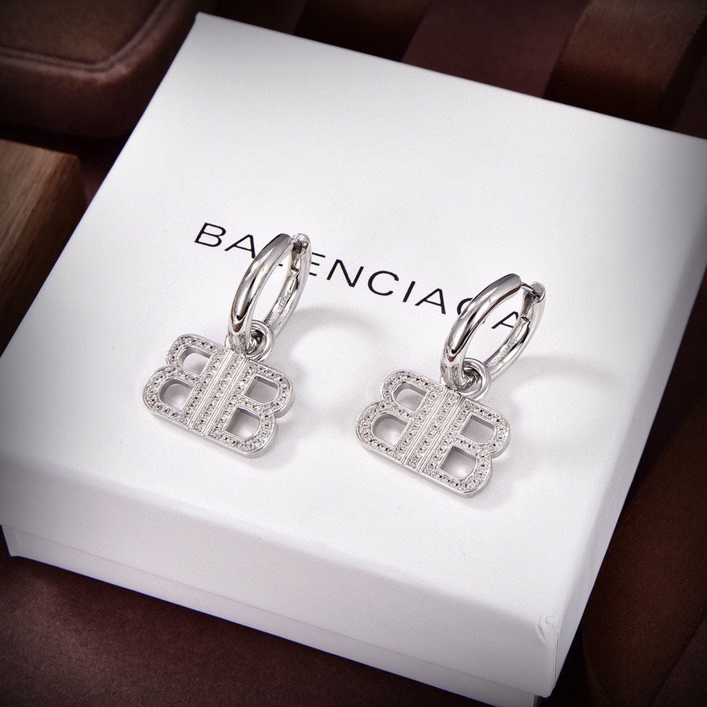 18K Balenciaga Pendant Earrings