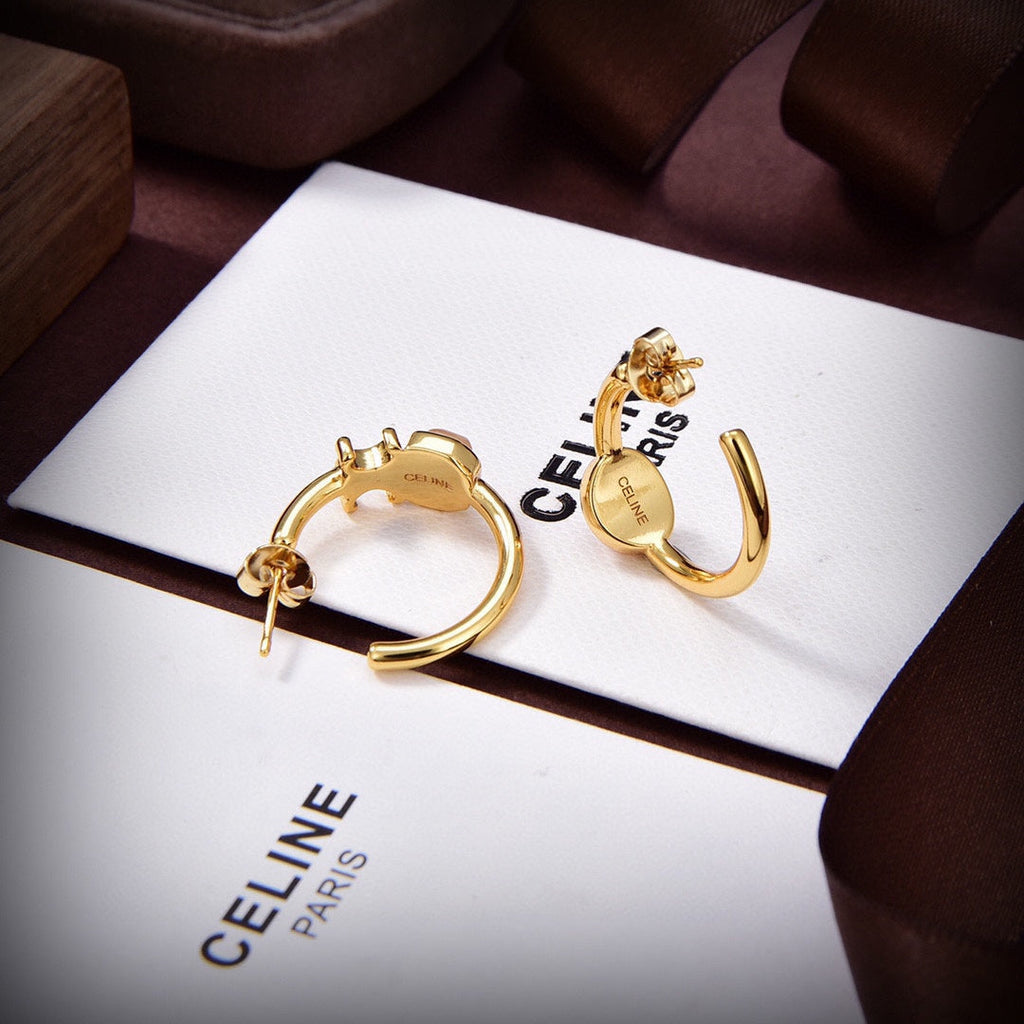 18K Celine Indie Hoops Earrings