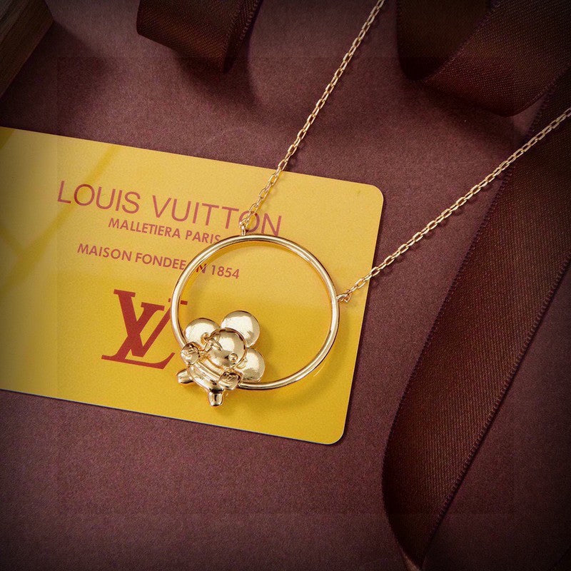 18K Louis Vuitton Vivienne Swinging Necklace
