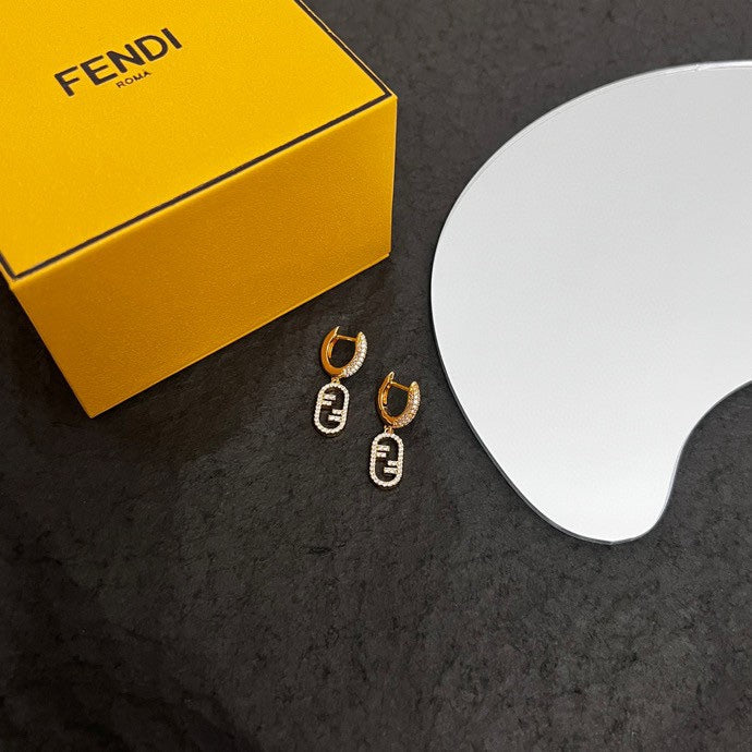18K Fendi OLock Earrings