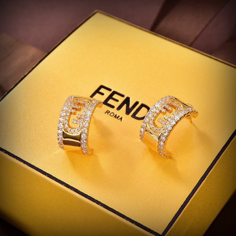 18K Fendi OLock Earrings
