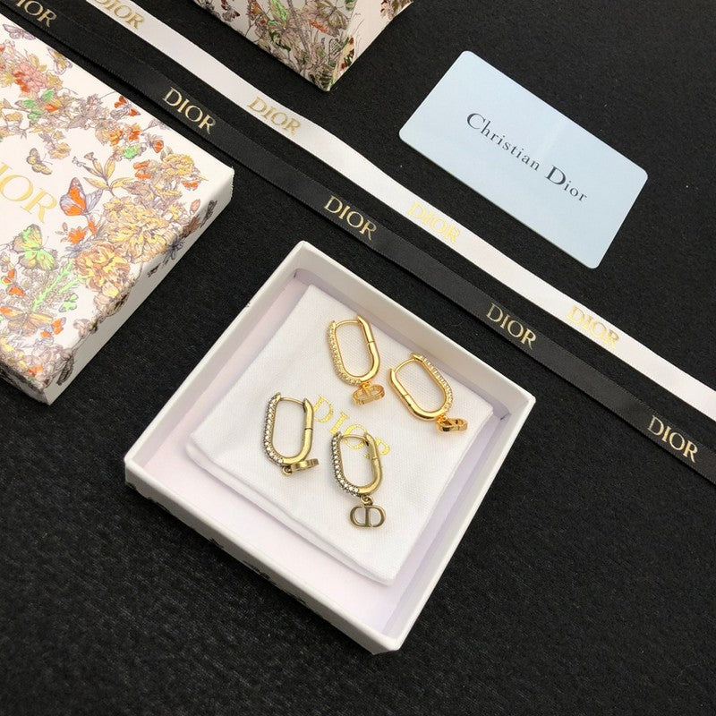 18K Dior Diamond Earrings