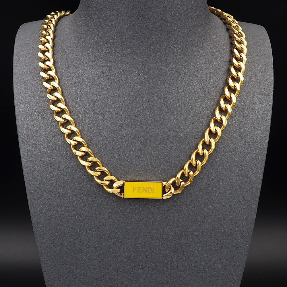 18K Fendi Chain Necklace