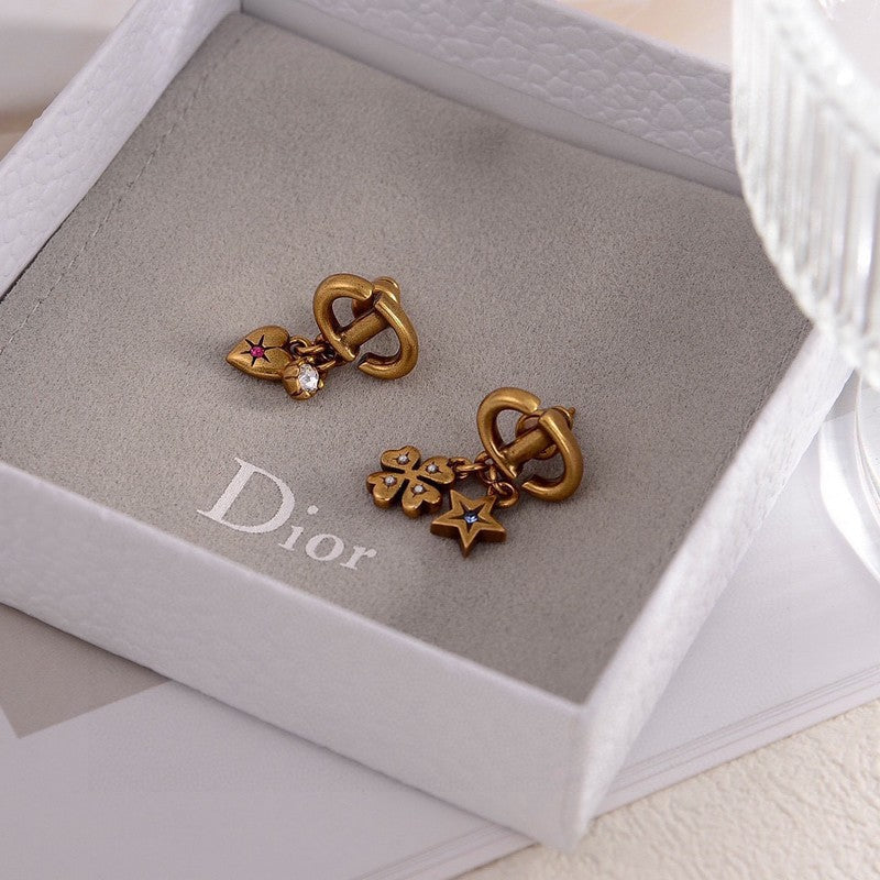 18K Dior Lucky Charms Earrings