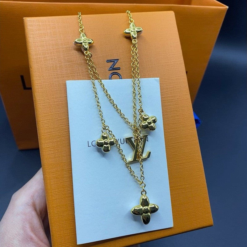 18K Louis Vuitton Floragram Necklace