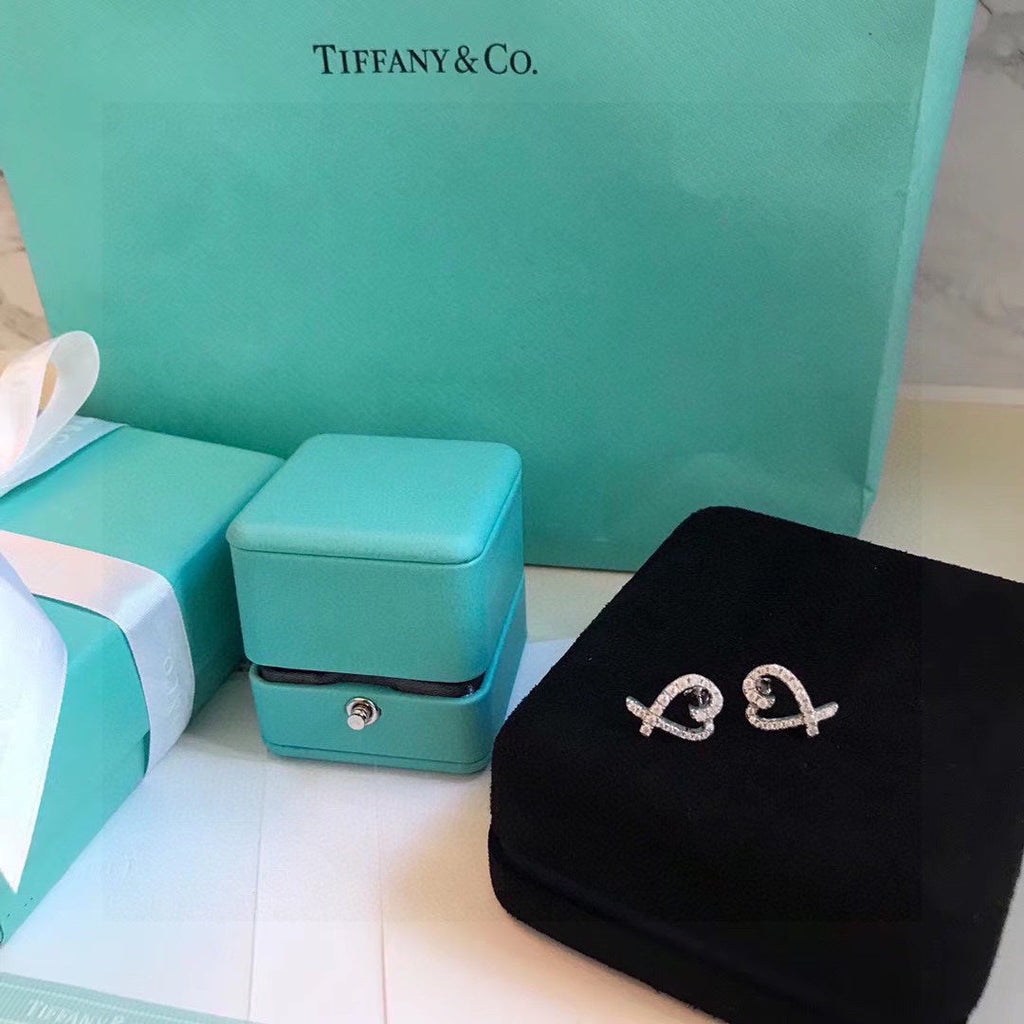 18K Tiffany Diamond Earrings