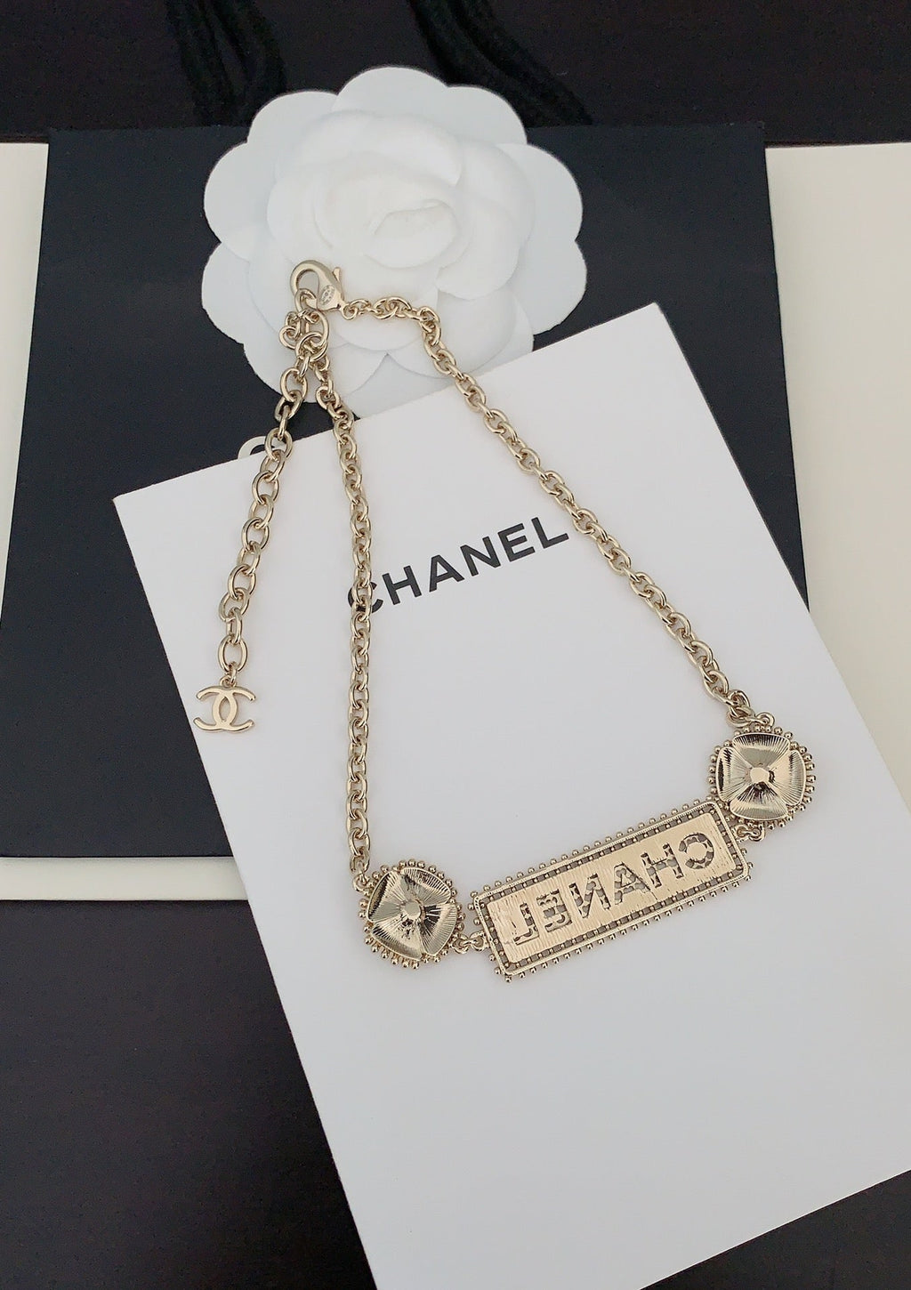 18K  Chanel Resin Diamonds Necklace