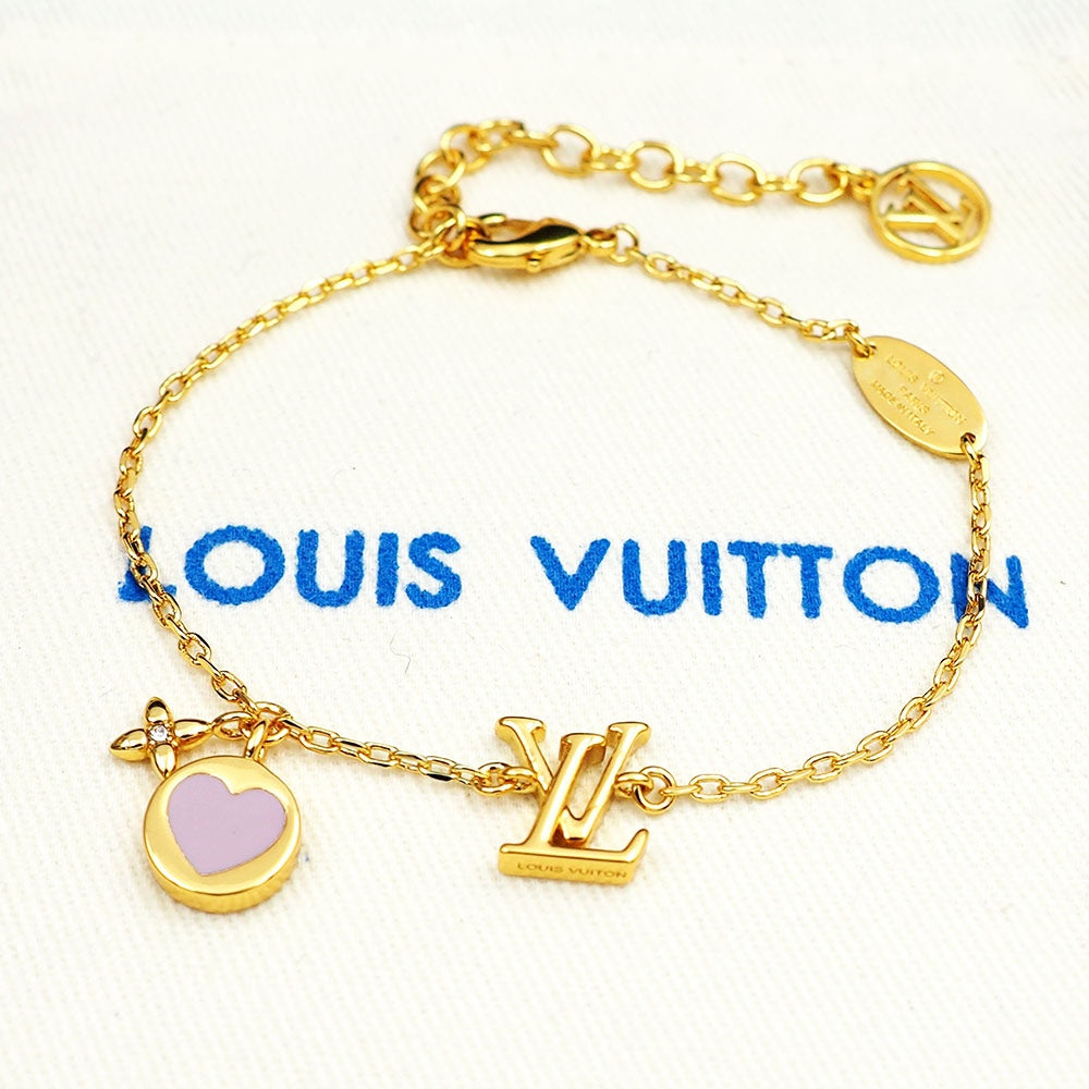 18K Louis Vuitton Iconic Pink Heart Bracelet