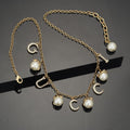 18K Double Gucci Pearl Necklace