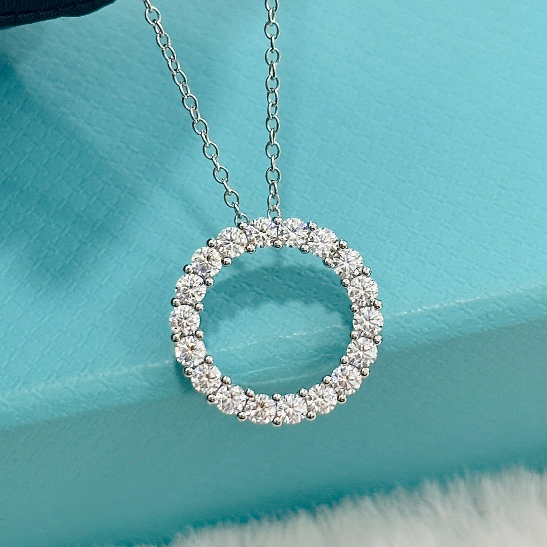 18K Tiffany Circle Diamonds Necklace