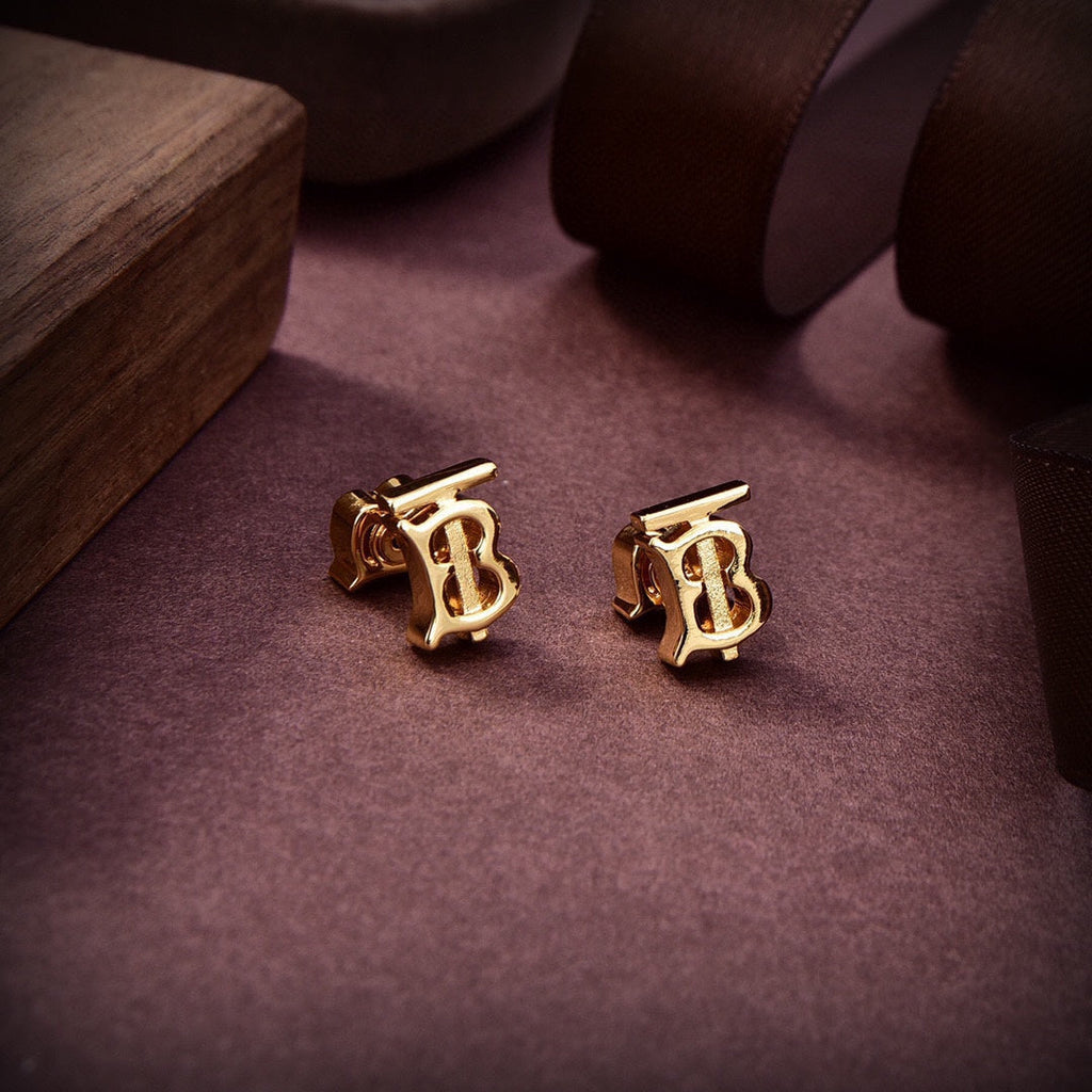 18K Balenciaga Logo Earrings