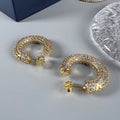 18K Louis Vuitton Circle Diamonds Earrings