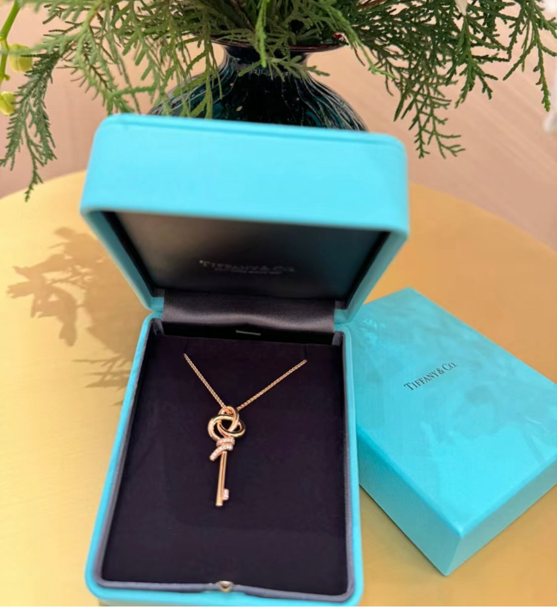 18K Tiffany Keys Woven Diamonds Medium Necklace