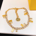 18K Fendi Is Crystals Bracelet