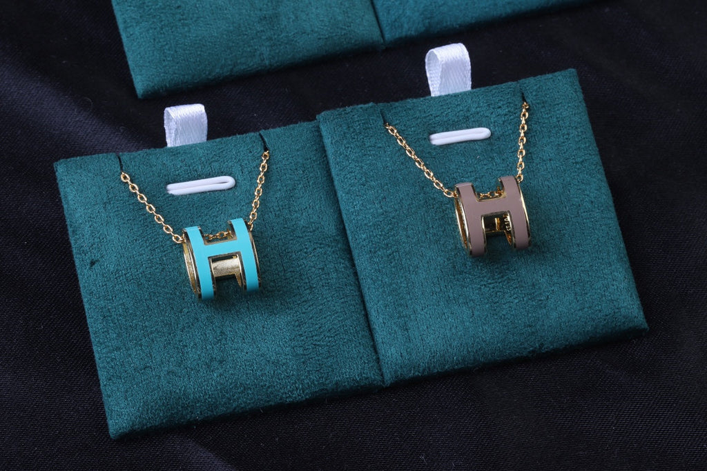 18K Mini Pop Hermes Blue Necklace