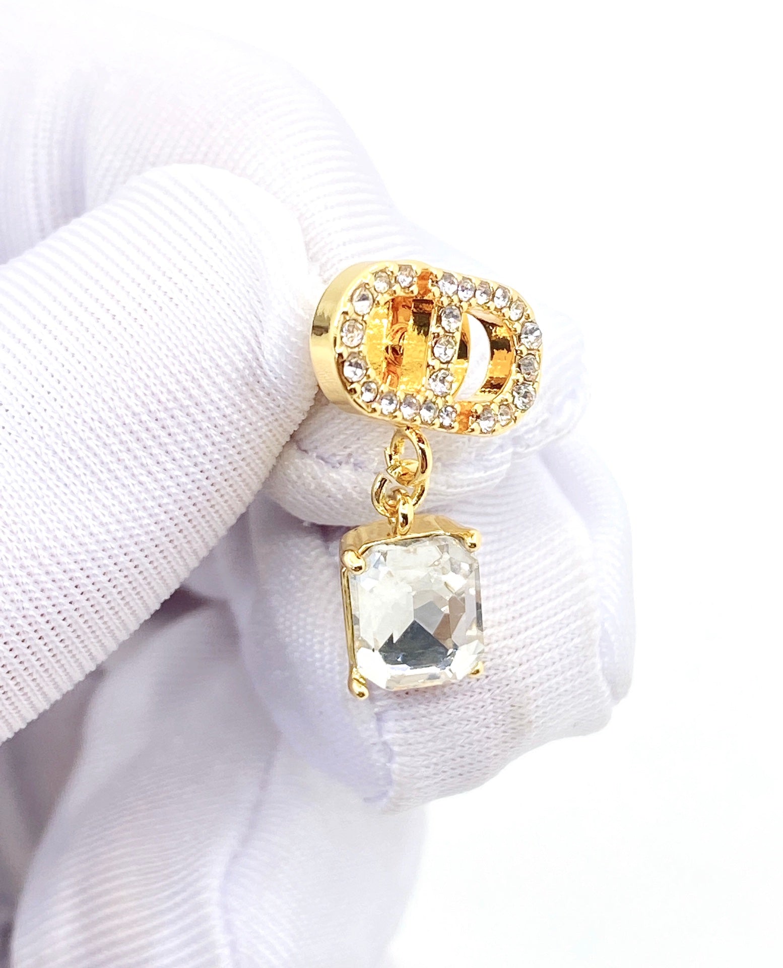18K Dior Star Crystals Earrings
